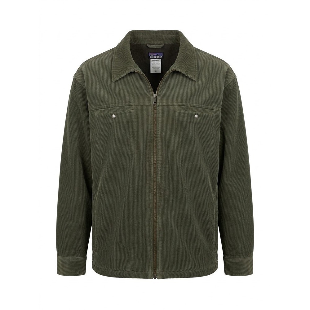 Patagonia Cordwarmer Jacket Mens XL Green Fleece Lined Corduroy Zip 27135F7 2007